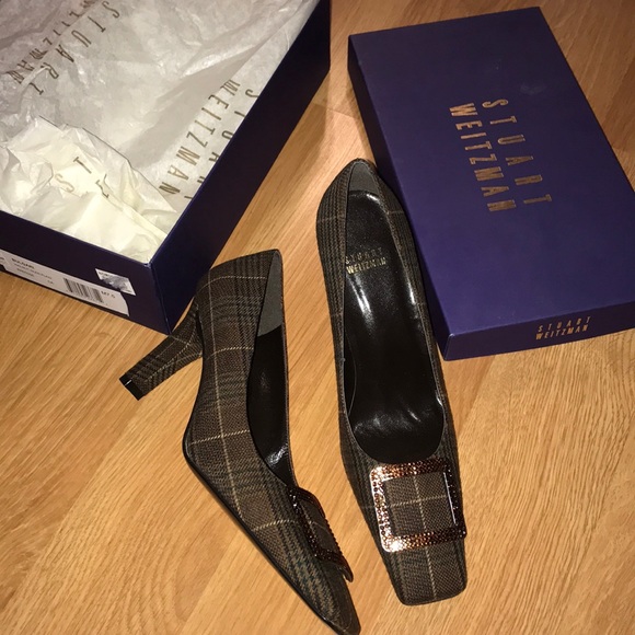 Stuart Weitzman Shoes - STUART WEITZMAN Walnut Glen plaid shoes,7.5!NEW